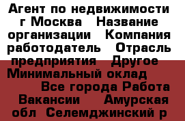 Агент по недвижимости г.Москва › Название организации ­ Компания-работодатель › Отрасль предприятия ­ Другое › Минимальный оклад ­ 100 000 - Все города Работа » Вакансии   . Амурская обл.,Селемджинский р-н